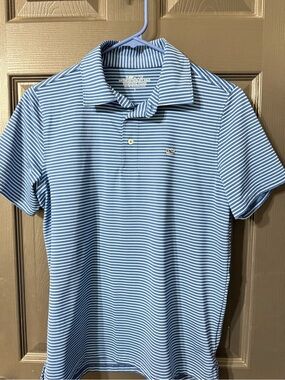 Vineyard Vines Light Blue & White Striped Men’s Polo